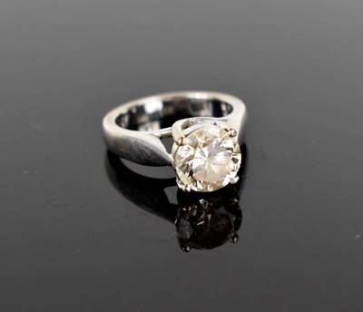 Lot 20 - An 18ct white gold and diamond solitaire ring,...