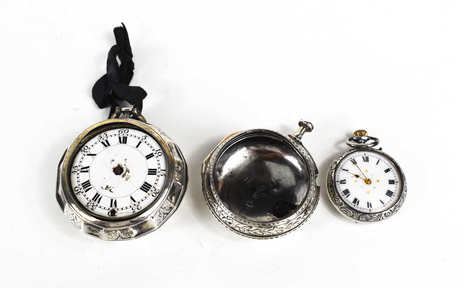 Lot 324 - A 19th century silver ladies pocket watch,...