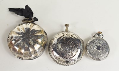 Lot 324 - A 19th century silver ladies pocket watch,...