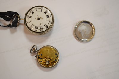 Lot 324 - A 19th century silver ladies pocket watch,...