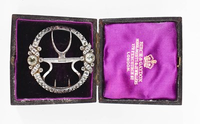 Lot 289 - A late Georgian silver and paste set buckle,...