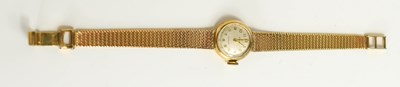 Lot 360 - A 9ct gold Cyma ladies wristwatch, with 9ct...