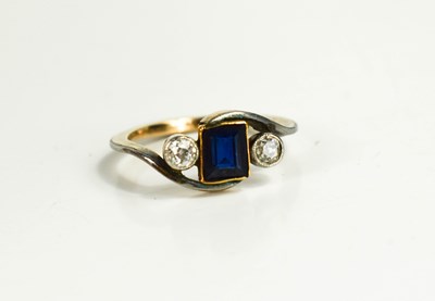 Lot 230 - A late Victorian or Edwardian sapphire and...