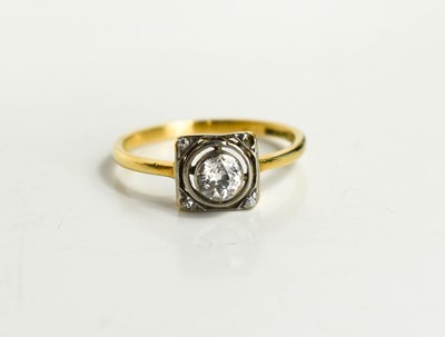 Lot 266 - An Art Deco 18ct gold, platinum and diamond...