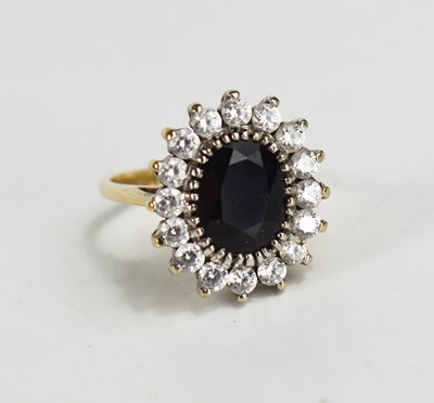 Lot 185 - An impressive 9ct gold, sapphire and white...