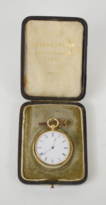 Lot 341 - An 18ct gold cased Sandoz Freres open faced...