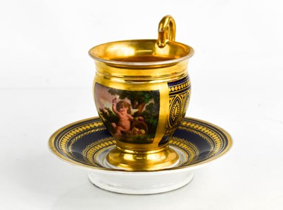 Lot 114 - A 19th century French porcelain Sevres style...