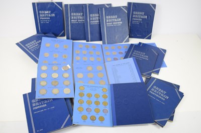 Lot 99 - A collection of twenty one albums of GB coins...