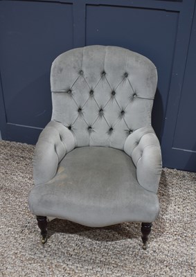 Lot 509 - A Victorian style button back chair...