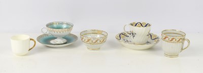 Lot 414 - A late 18th century Worcester cup and saucer...