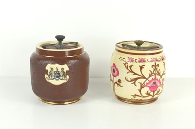 Lot 415 - A William Moorcroft for Macintyre tobacco jar...