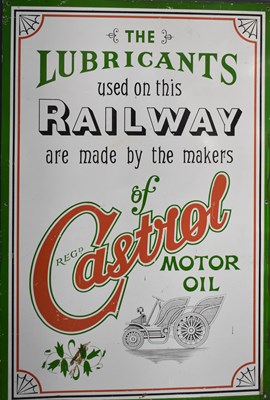 Lot 153 - A Castrol Motor Oil, reproduction enamel sign,...