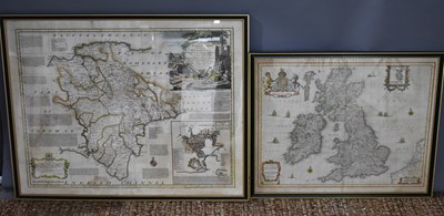 Lot 479 - A map of Devon, 67 by 53cm, and another of The...