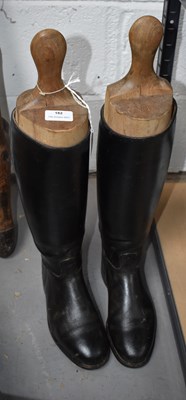 Lot 182 - A pair of lady's leather riding boots, made by...