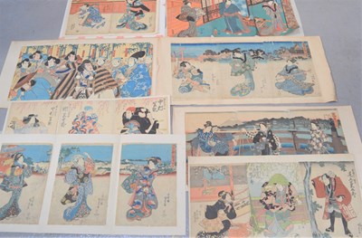 Lot 183 - After Utagawa Kunisada (1786-1865): a group of...