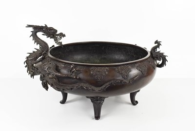 Lot 114 - A Chinese bronze censor, circa 1900, modelled...
