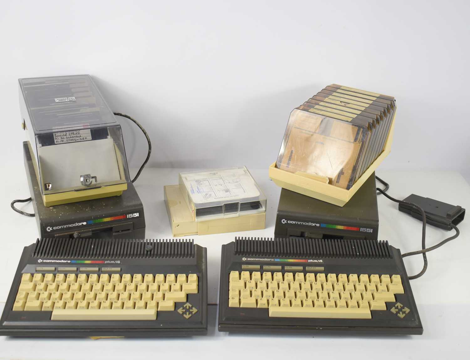 Lot 301 - Two vintage Commodore Plus/4 computers