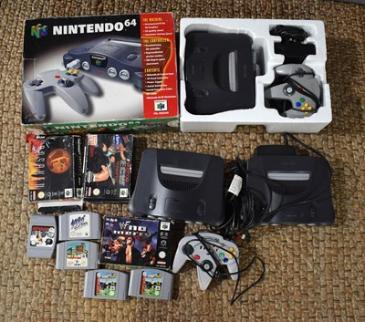 Lot 258 - A Nintendo 64 games console in the original...