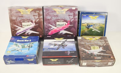 Lot 284 - Six Corgi Aviation diecast models to include a...