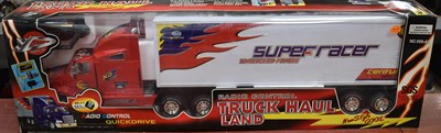 Lot 265 - A large remote control lorry and trailer i the...