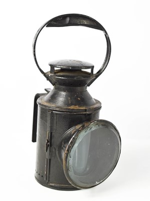 Lot 169 - A London Transport lantern, black painted iron,...