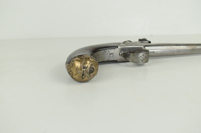 Lot 11 - A Flintlock box-lock pistol by Grice of London,...