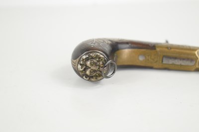 Lot 4 - A 19th century boxlock percussion pistol by...