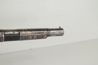 Lot 9 - A 19th century Turkish flintlock pistol, the...