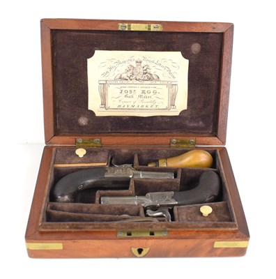 Lot 1 - A fine cased pair of boxlock percussion pocket...