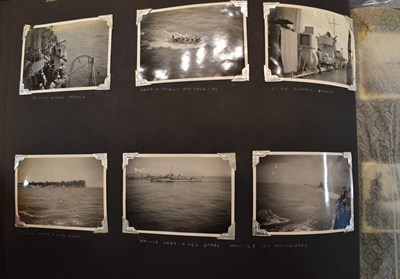Lot 31 - A photograph album of naval photographs taken...