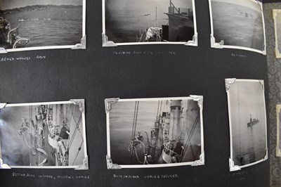 Lot 31 - A photograph album of naval photographs taken...