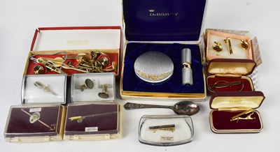 Lot 81 - A group of cuff links, mostly gold plated...
