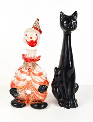 Lot 373 - A Murano glass decanter in the form of a clown,...