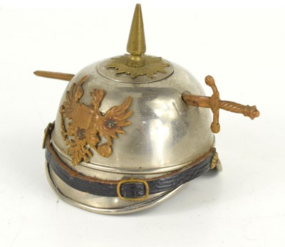 Lot 27 - WW1 Trench Art: An inkwell made in the form of...