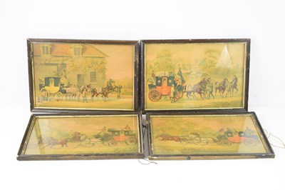 Lot 463 - Four 19th century Mail Coach prints, framed...