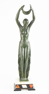 Lot 129 - Fayral, an Art Deco bronze figure of a woman,...
