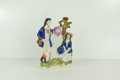 Lot 392 - A 19th century Staffordshire flatback spill...