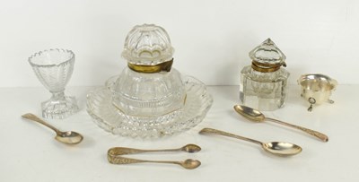 Lot 121 - A group of silver and glassware, to include...