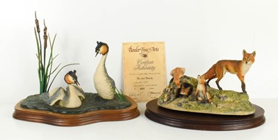 Lot 405 - Border Fine Arts sculpture Fox & Family,...