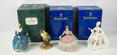 Lot 407 - Royal Doulton porcelain figurines; Diana...