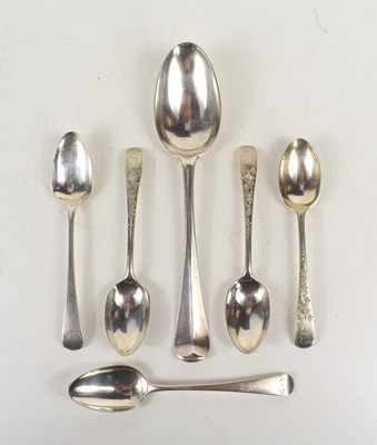 Lot 132 - A group of silver spoons to include a Georgian...
