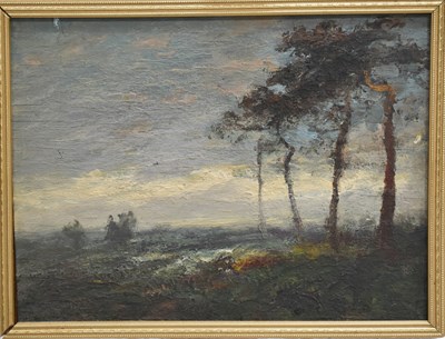 Lot 468 - An early 20th century oil on board depicting...