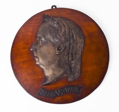 Lot 243 - A 19th century Queen Victoria relief cast...