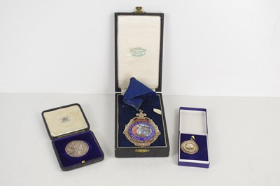 Lot 234 - A large silver medallion awarded to the...