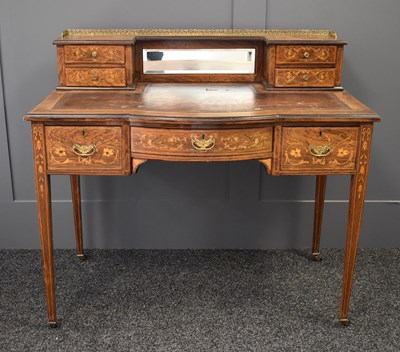 Lot 547 - A 19th century rosewood marquetry Bonheur de...