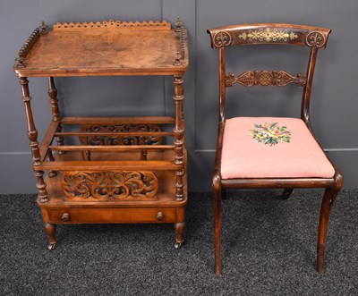 Lot 524 - A Regency mahogany brass inlaid single chair...