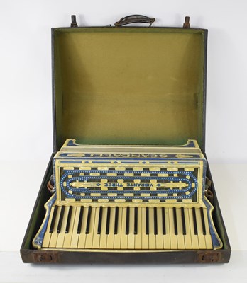 Lot 329 - A Scandalli Vibrante Three accordion with faux...