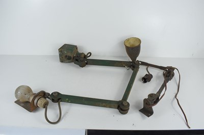 Lot 504 - Two vintage industrial machinists anglepoise...