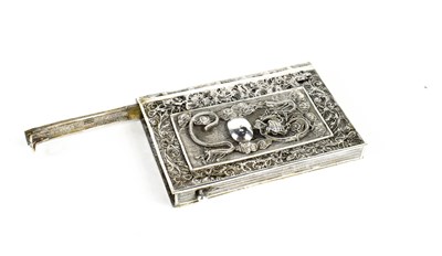 Lot 133 - A 19th century Chinese silver filigree card...