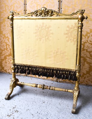 Lot 545 - A 19th century country house fire screen, the...